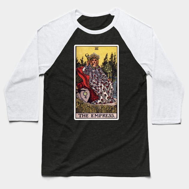 The Empress Tarot Card Baseball T-Shirt by visionarysea